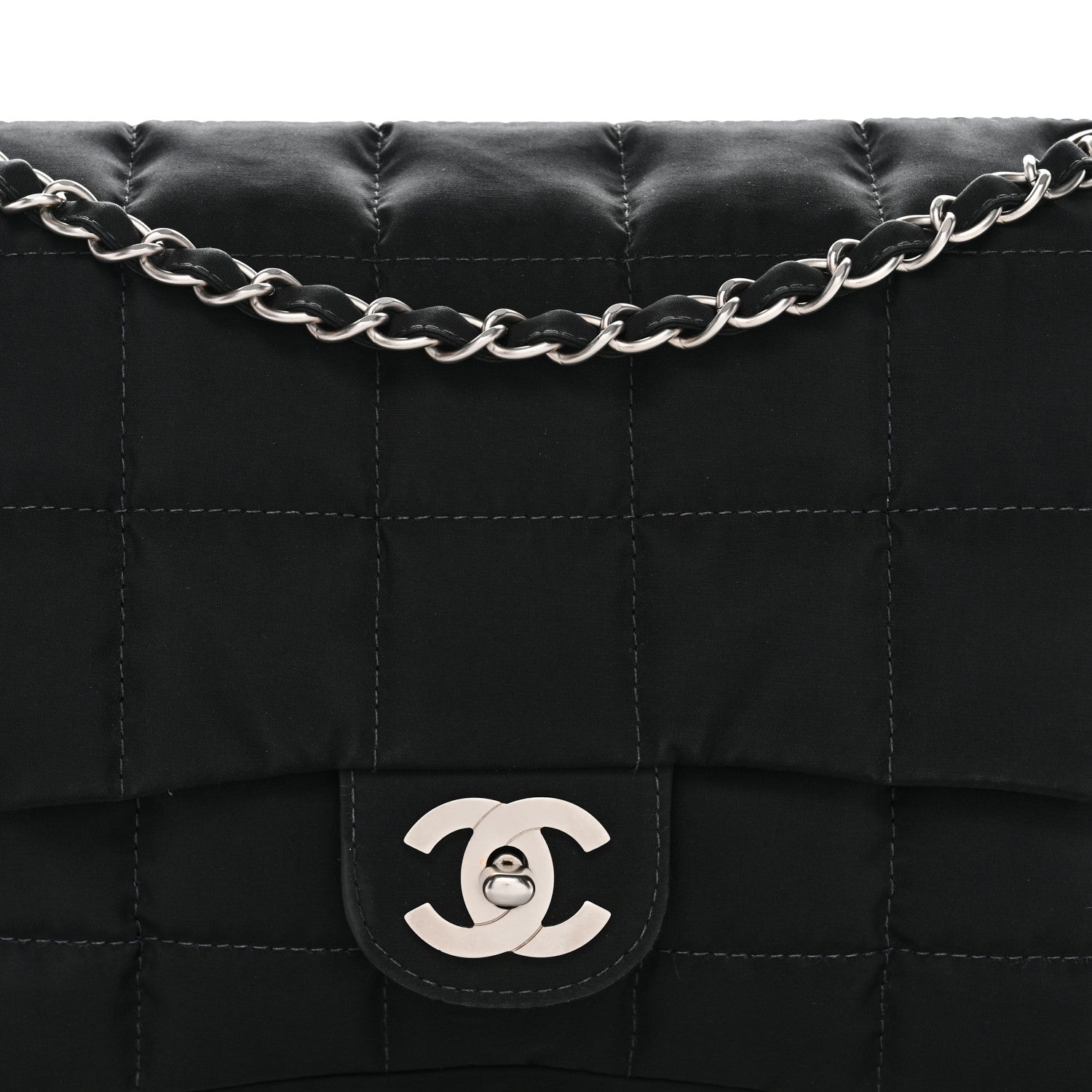 Chanel Nylon Square Quilted Flap Black 8 of 10