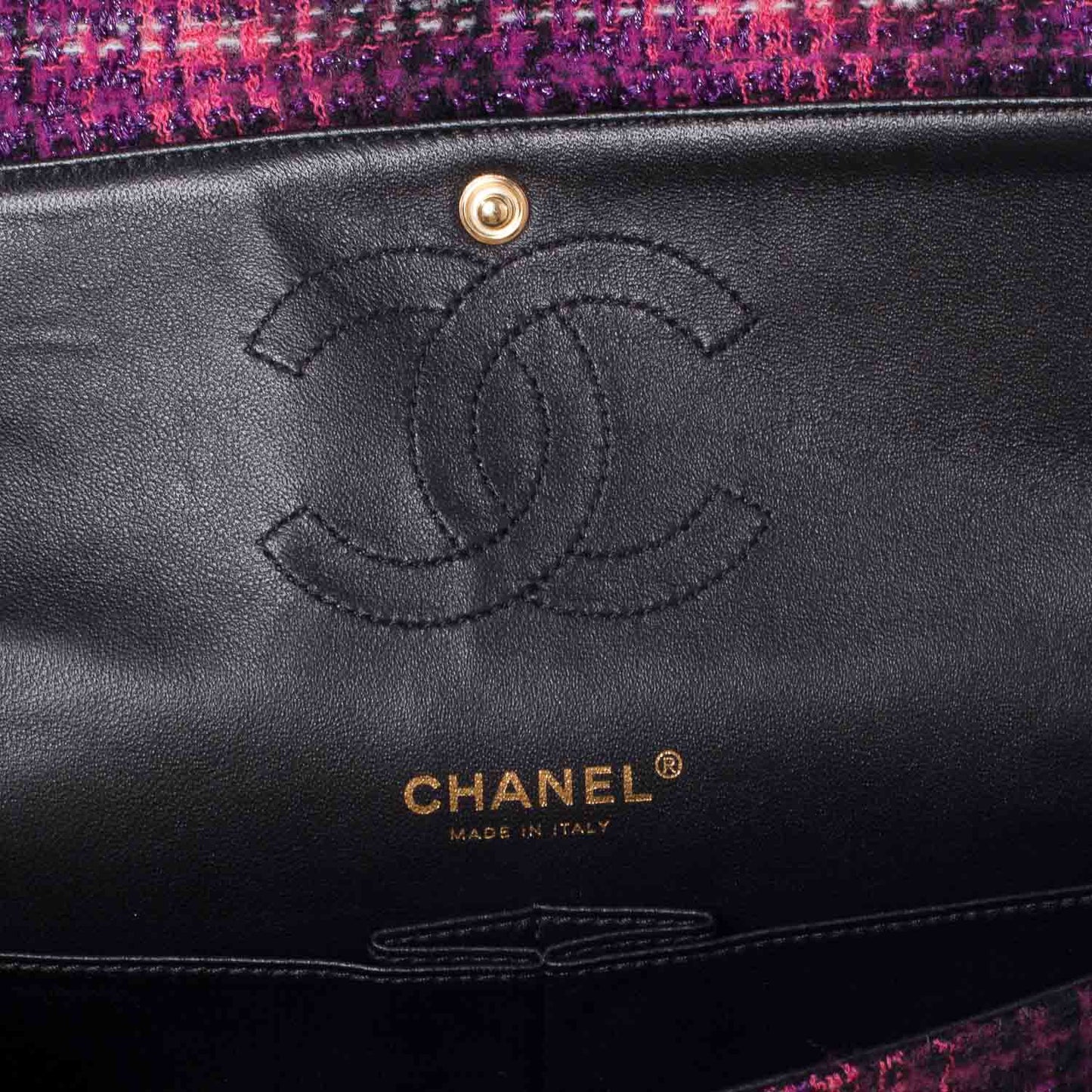 Tweed Medium Double Flap