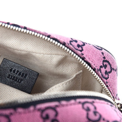 Gucci Monogram Multicolor Matelasse Diagonal Small GG Marmont Chain Shoulder Bag Pink Blue 10 of 11