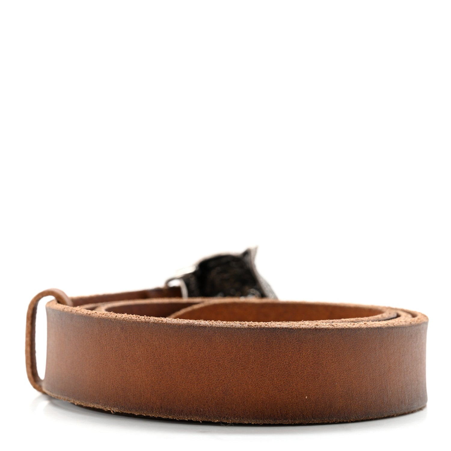 Gucci Cuoio Toscano Nickel Feline Buckle Belt 90 36 Cuir 2 of 7