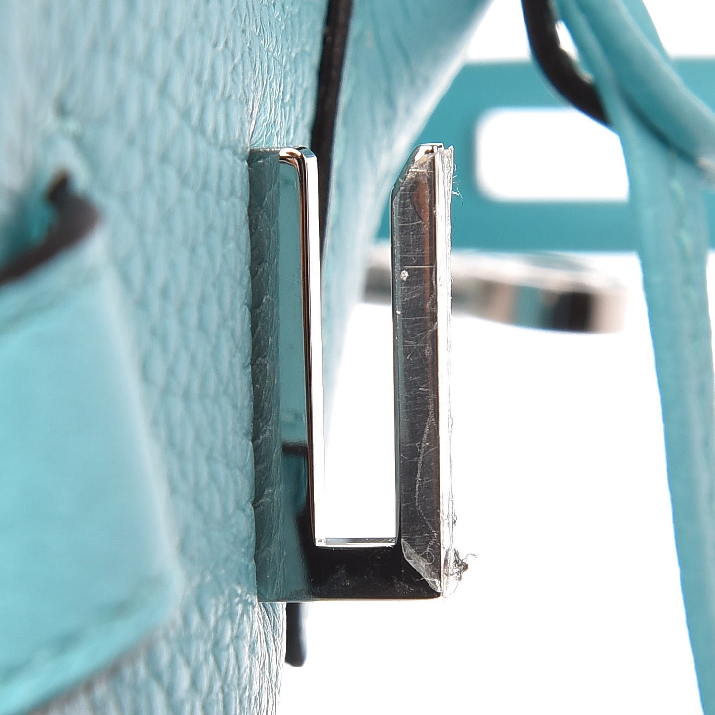 Taurillon Clemence Birkin 30 Bleu Atoll