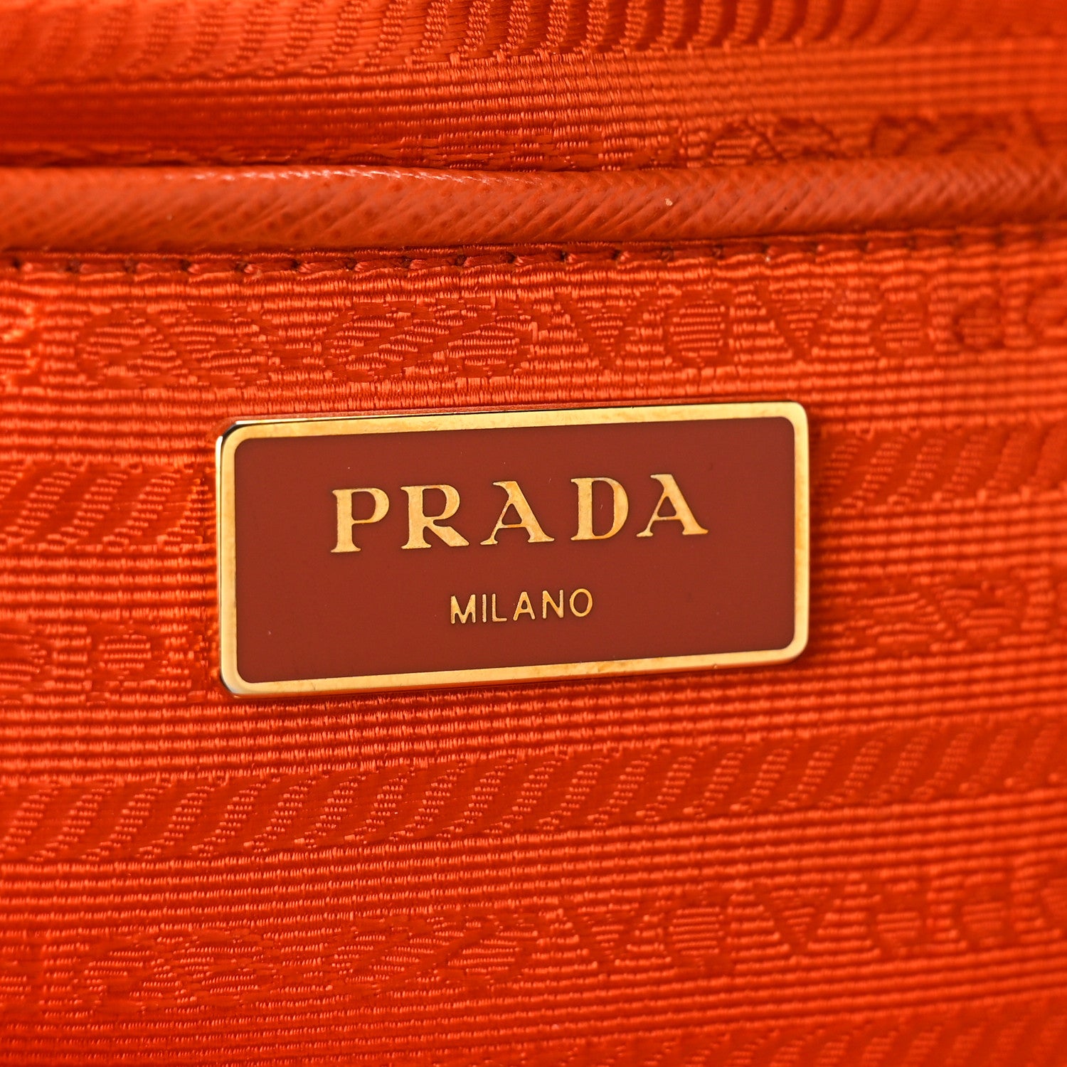 Prada Saffiano Lux Large Tote Papaya 6 of 10