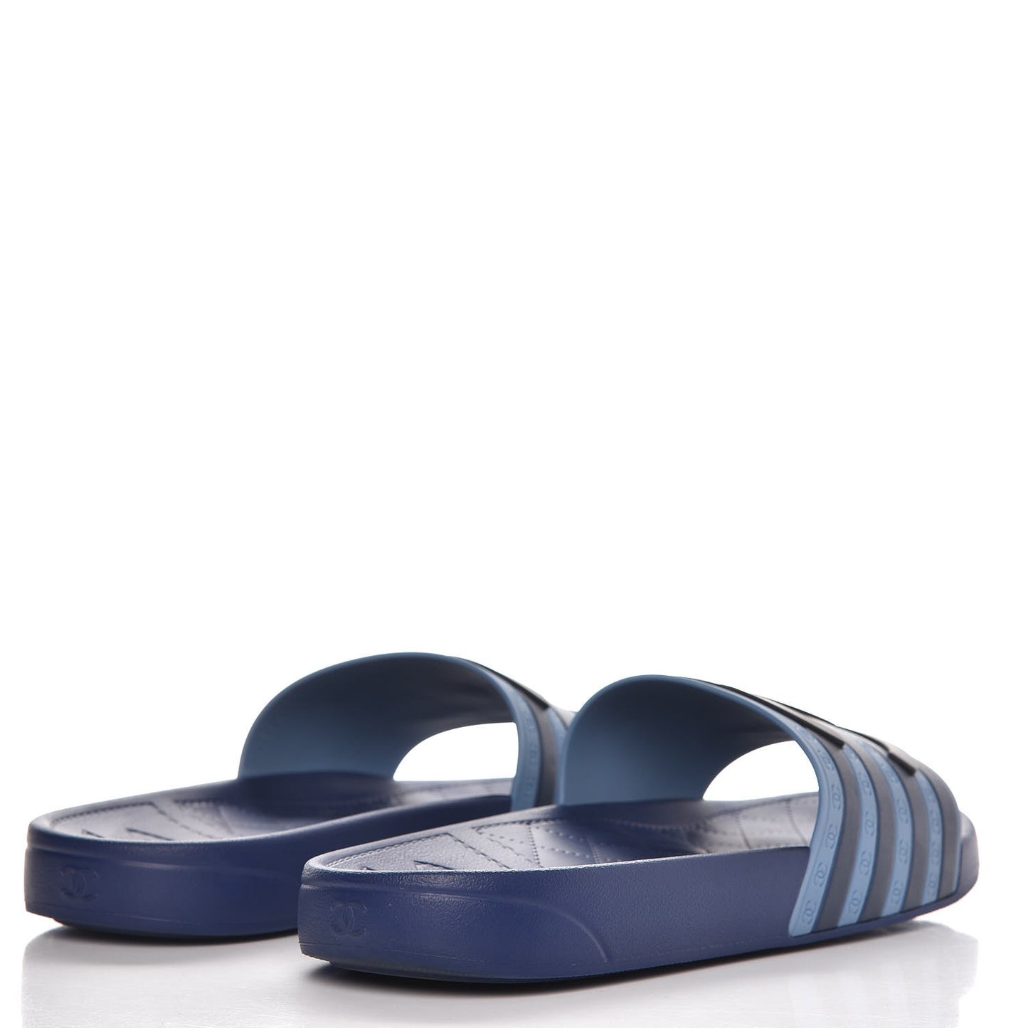 Rubber CC Flat Slide Sandals 40.5 Blue