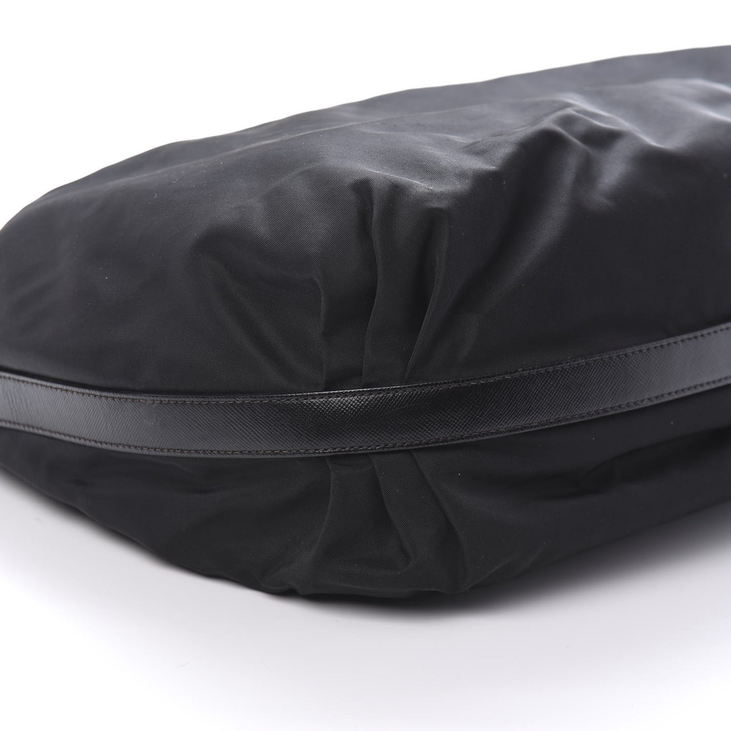 Tessuto Nylon Saffiano Hobo Black