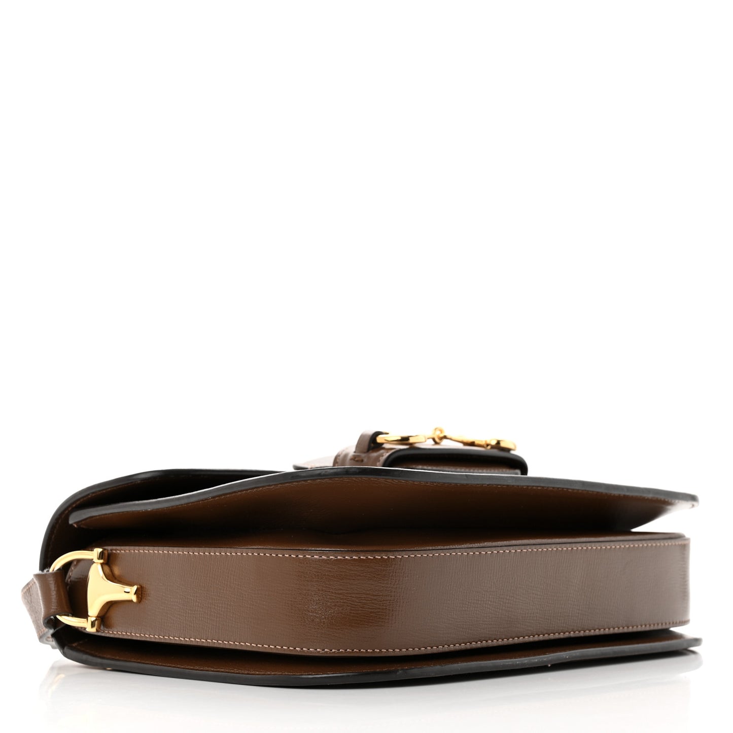 Azalea Calfskin Horsebit 1955 Shoulder Bag Brown Sugar