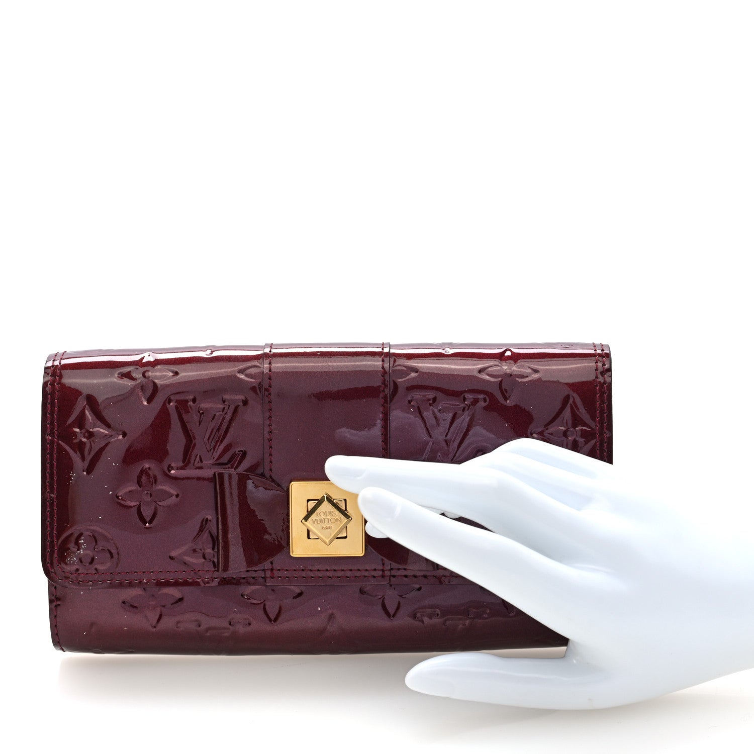Louis Vuitton Vernis Sarah Noeud Wallet Rouge Fauviste 2 of 6