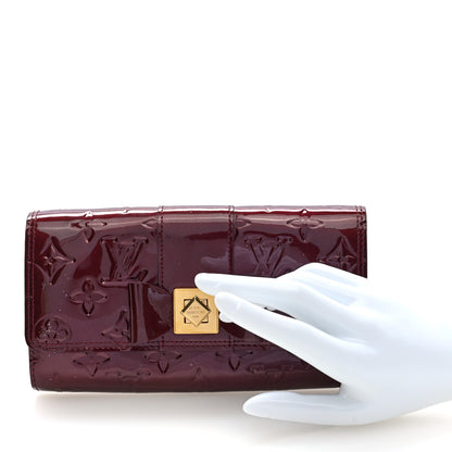 Louis Vuitton Vernis Sarah Noeud Wallet Rouge Fauviste 2 of 6