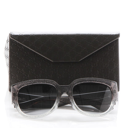 Gucci Glitter Square Optyl Sunglasses 3836/F/S Black Silver 8 of 8