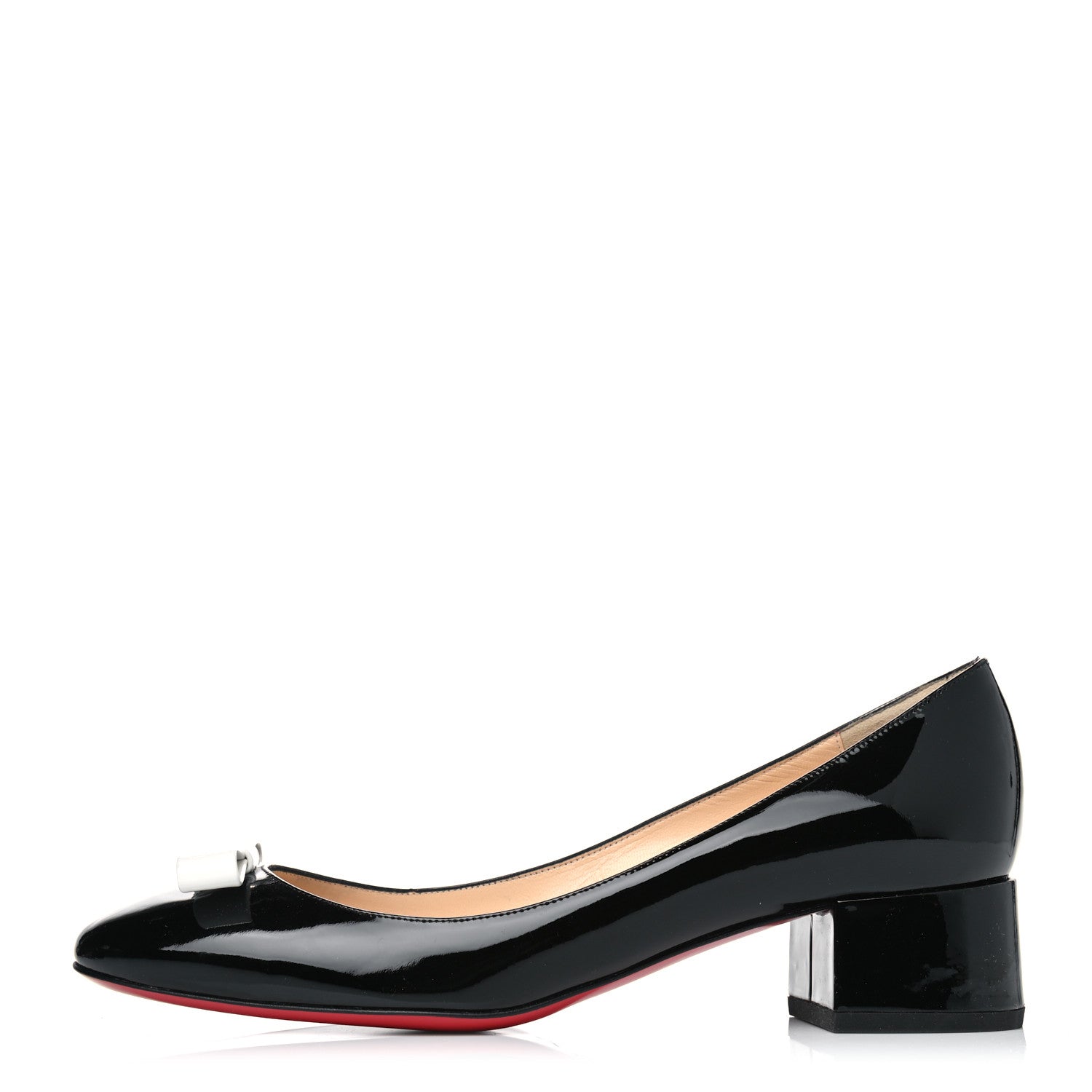 Christian Louboutin Patent Bow 55 Pumps 37 Black 1 of 6