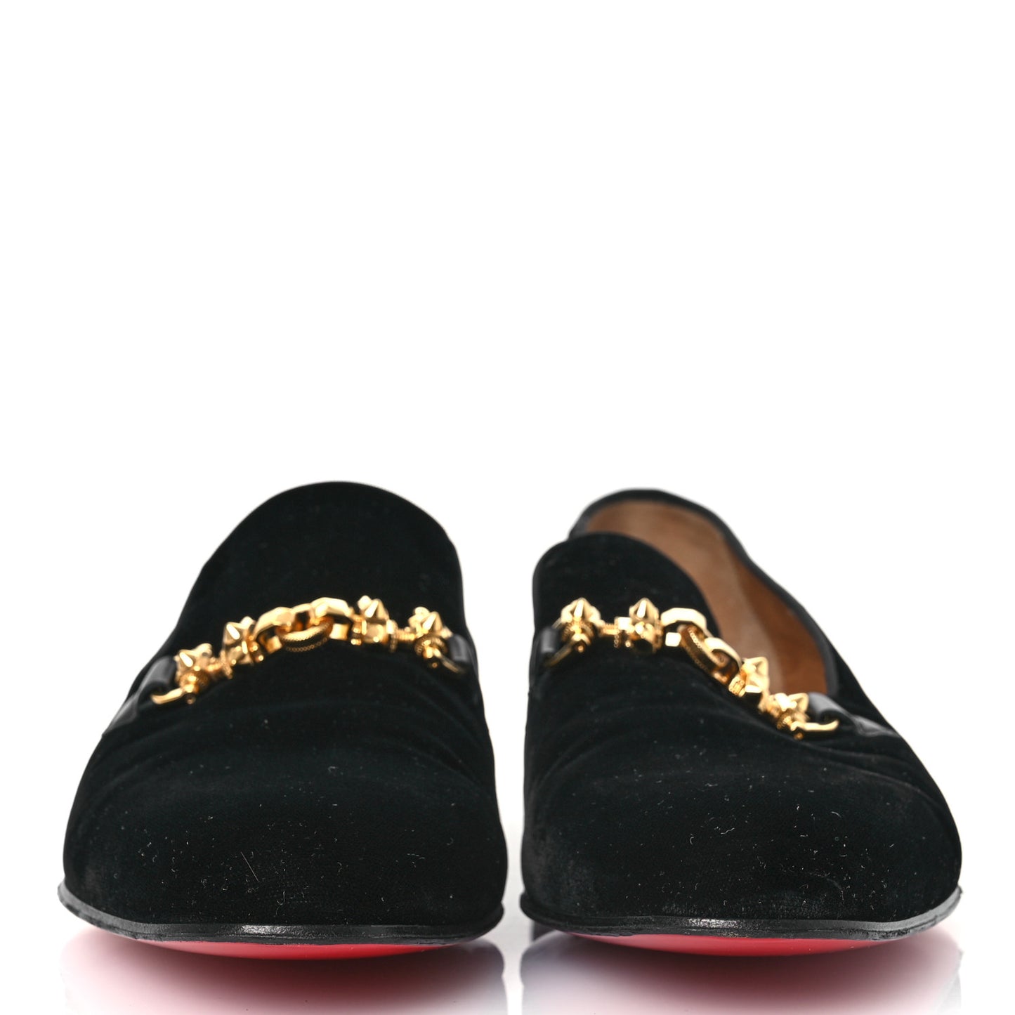 Velvet Mens Flat Loafers 42.5 Black