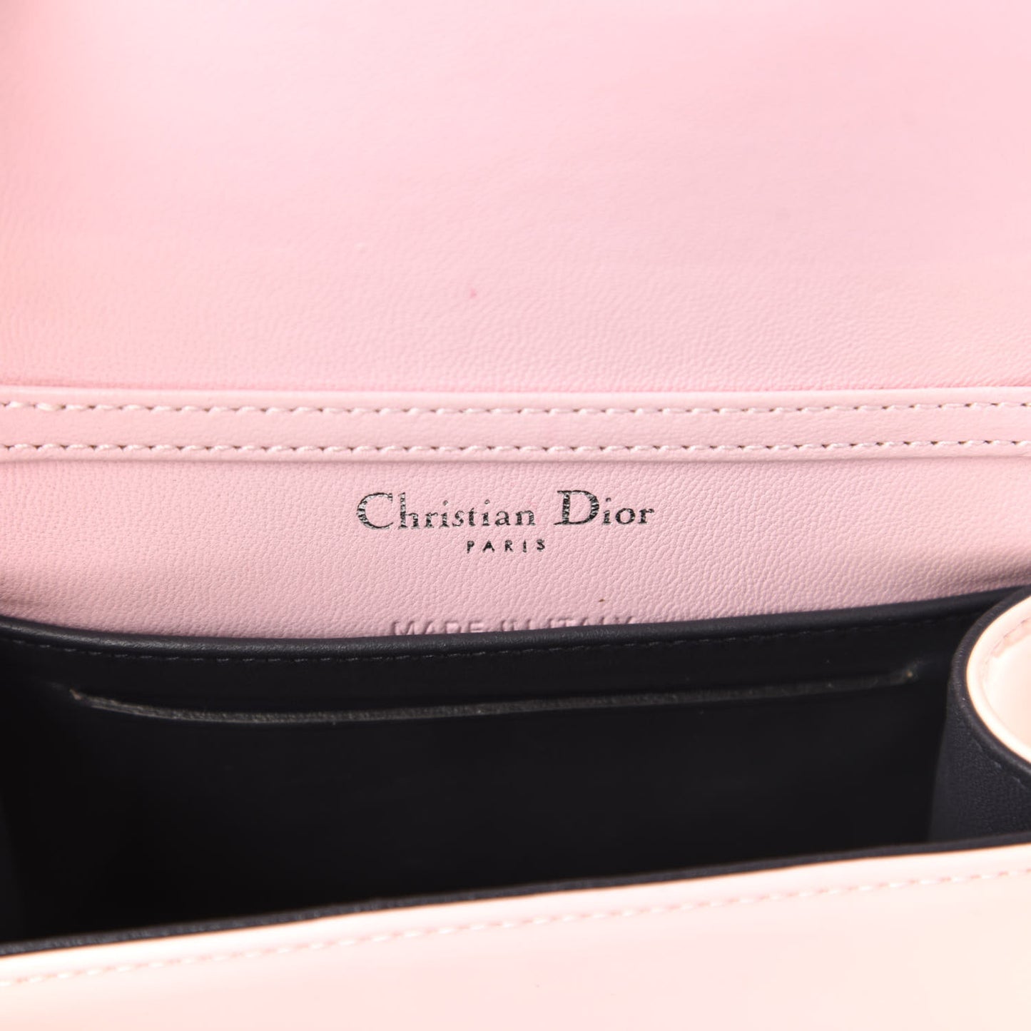 Patent Micro-Cannage Baby Diorama Flap Bag Rose