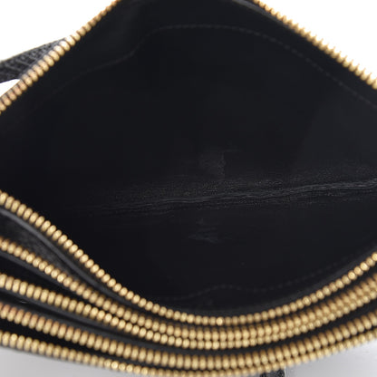 Celine Python Small Trio Crossbody Bag Black 5 of 9