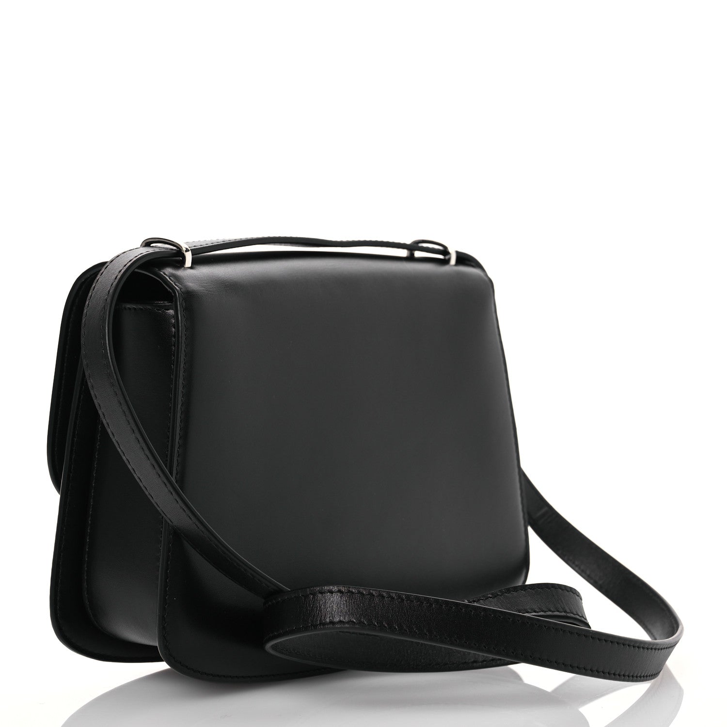 The Row Polished Saddle Calfskin Sofia 8.75 Shoulder Bag Black 3 of 13