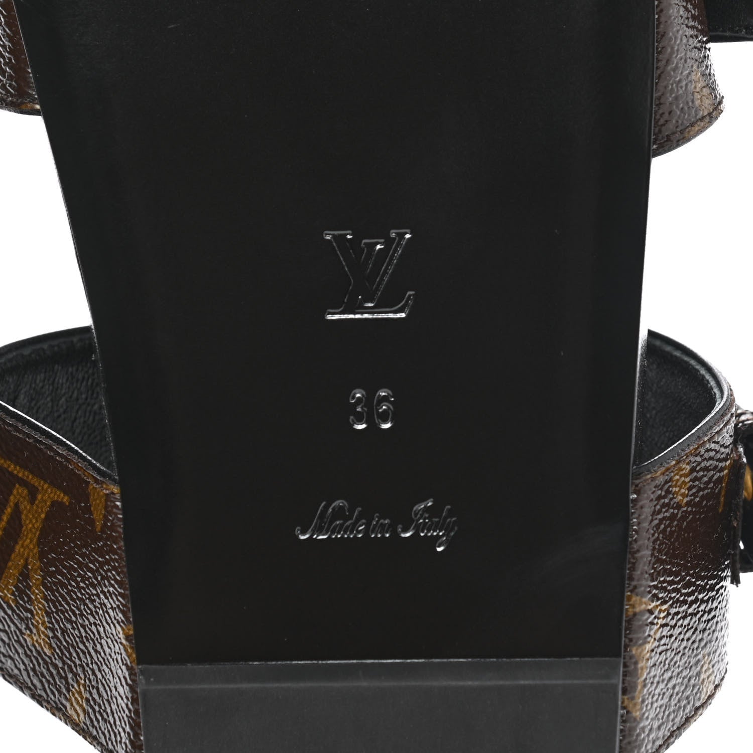 Louis Vuitton Monogram Bom Dia Mule Sandals 36 Black 6 of 8