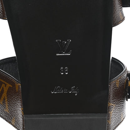 Louis Vuitton Monogram Bom Dia Mule Sandals 36 Black 6 of 8