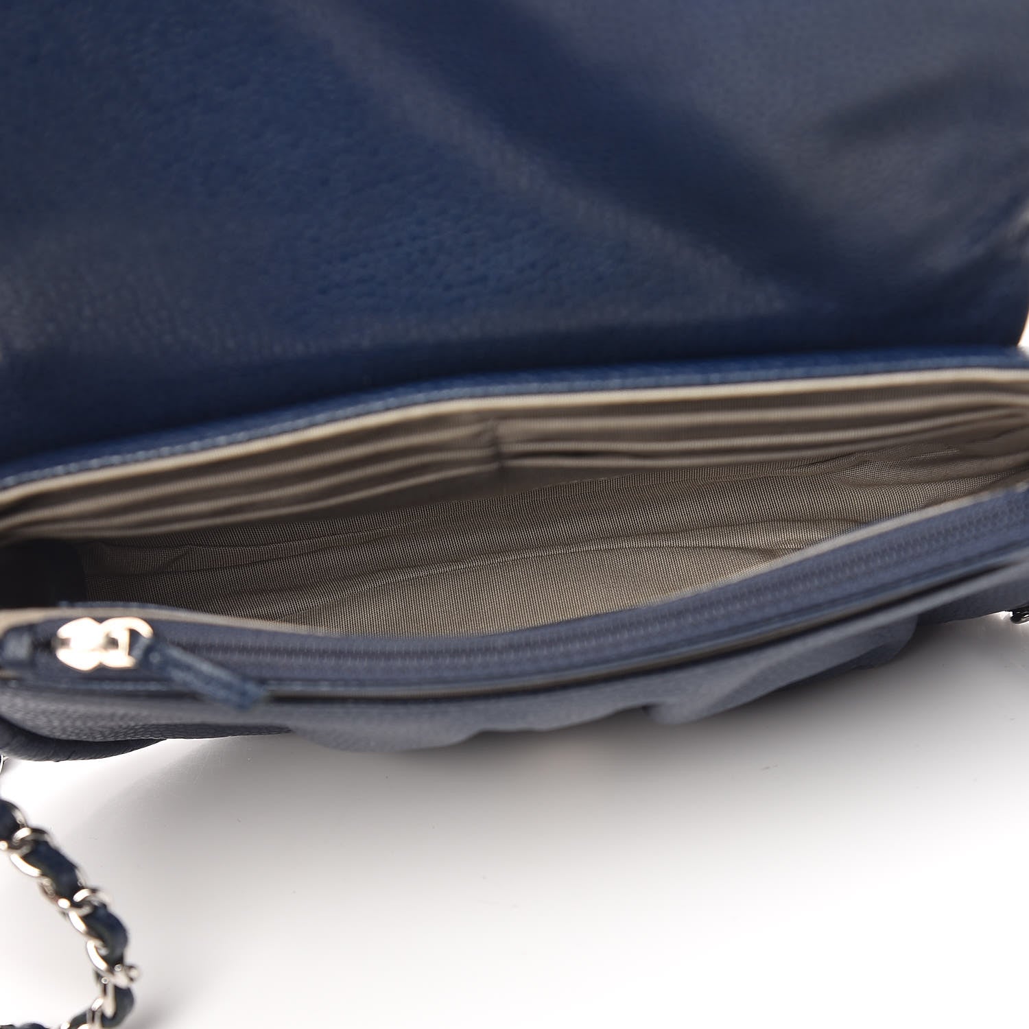 Chanel Caviar Half Moon Wallet On Chain WOC Navy 7 of 11