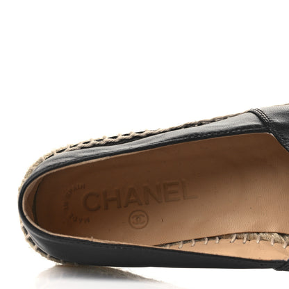 Chanel Lambskin CC Espadrilles 38 Black 8 of 10