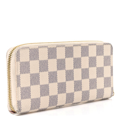 Louis Vuitton Damier Azur Clemence Wallet Rose Ballerine 3 of 6