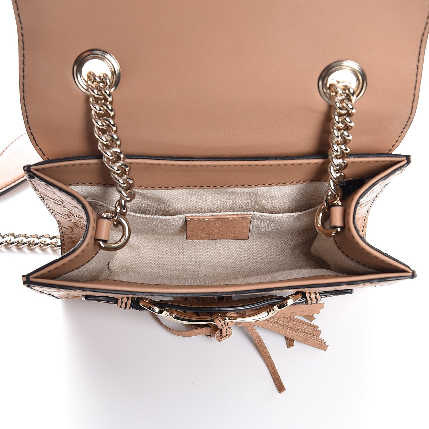 Gucci Guccissima Mini Emily Chain Shoulder Bag Camelia 5 of 7