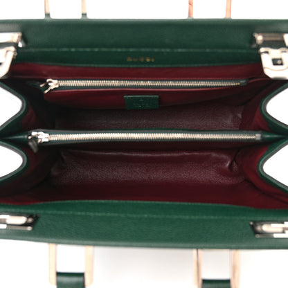 Gucci Grainy Calfskin Small Zumi Top Handle Bag Vintage Green 5 of 10