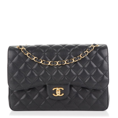 Chanel Caviar Quilted Jumbo Double Flap Black 1 of 7