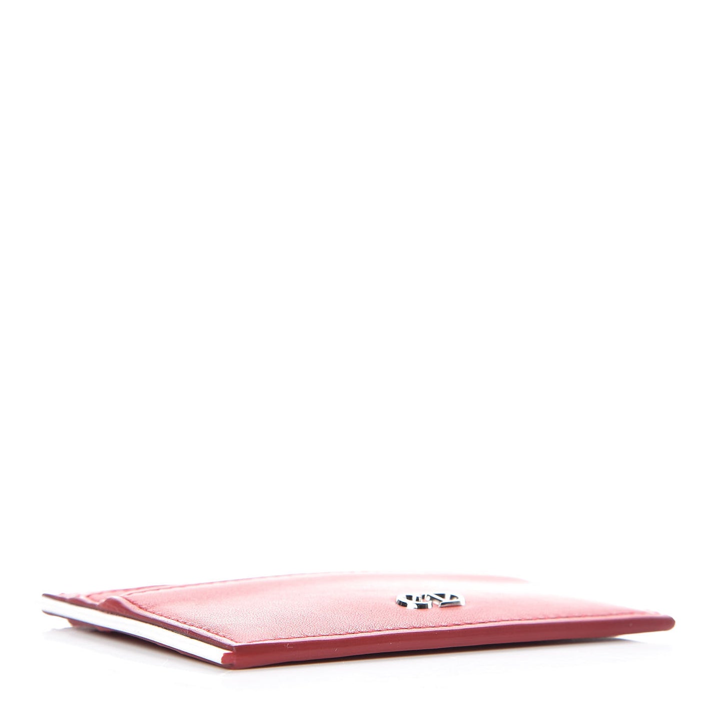 Calfskin Card Holder Rouge Blanc
