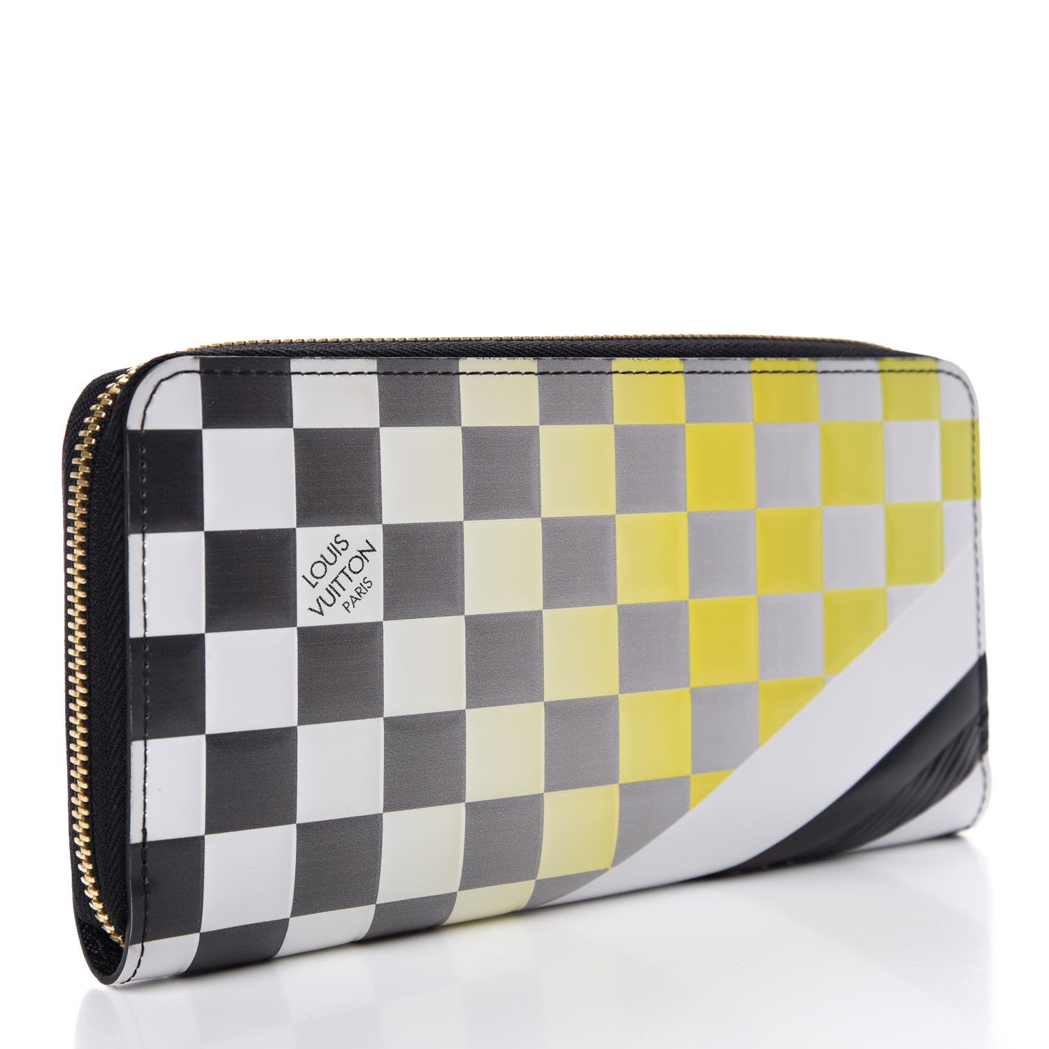 Louis Vuitton Epi Damier Race Zippy Wallet Black Yellow 3 of 10
