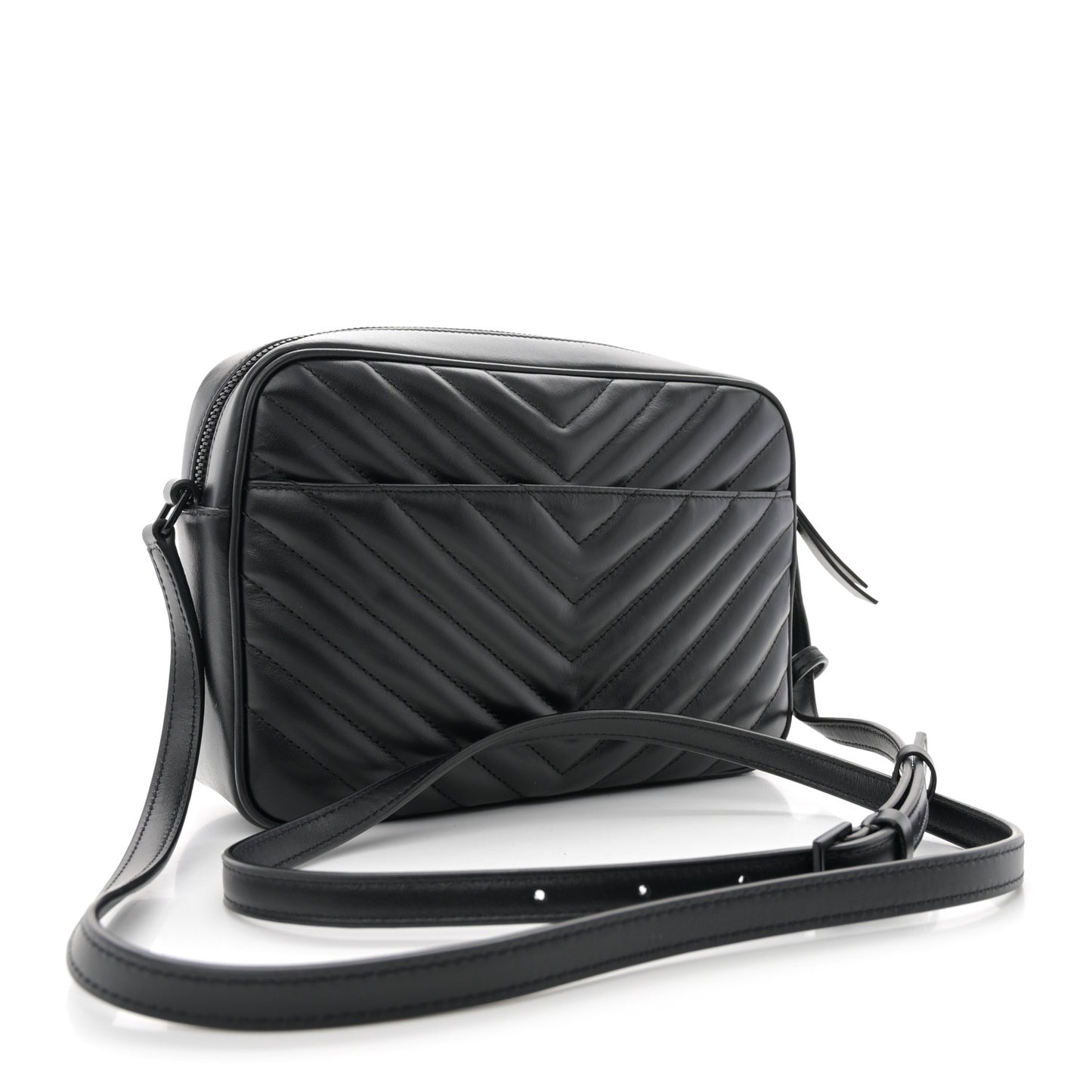 Calfskin Matelasse Monogram Monochrome Lou Camera Bag Black
