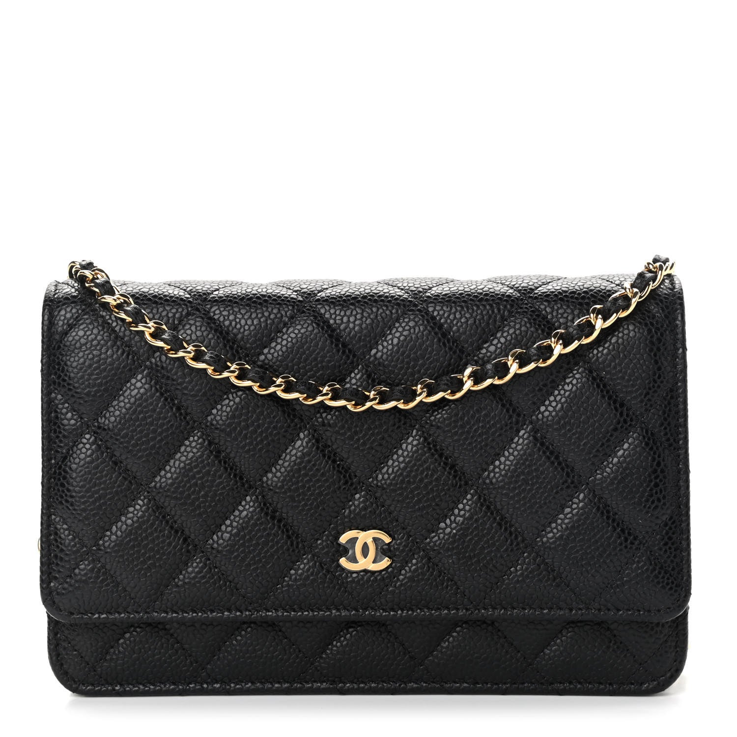 Chanel Caviar Quilted Wallet On Chain WOC Black 1 of 12