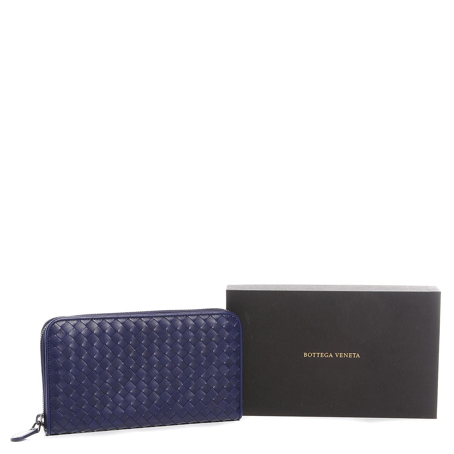 Bottega Veneta Nappa Intrecciato Zip Around Wallet Atlantic 5 of 9