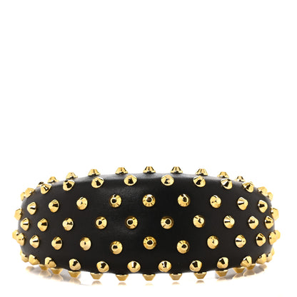 Prada Lambskin Studded Headband Black 1 of 3
