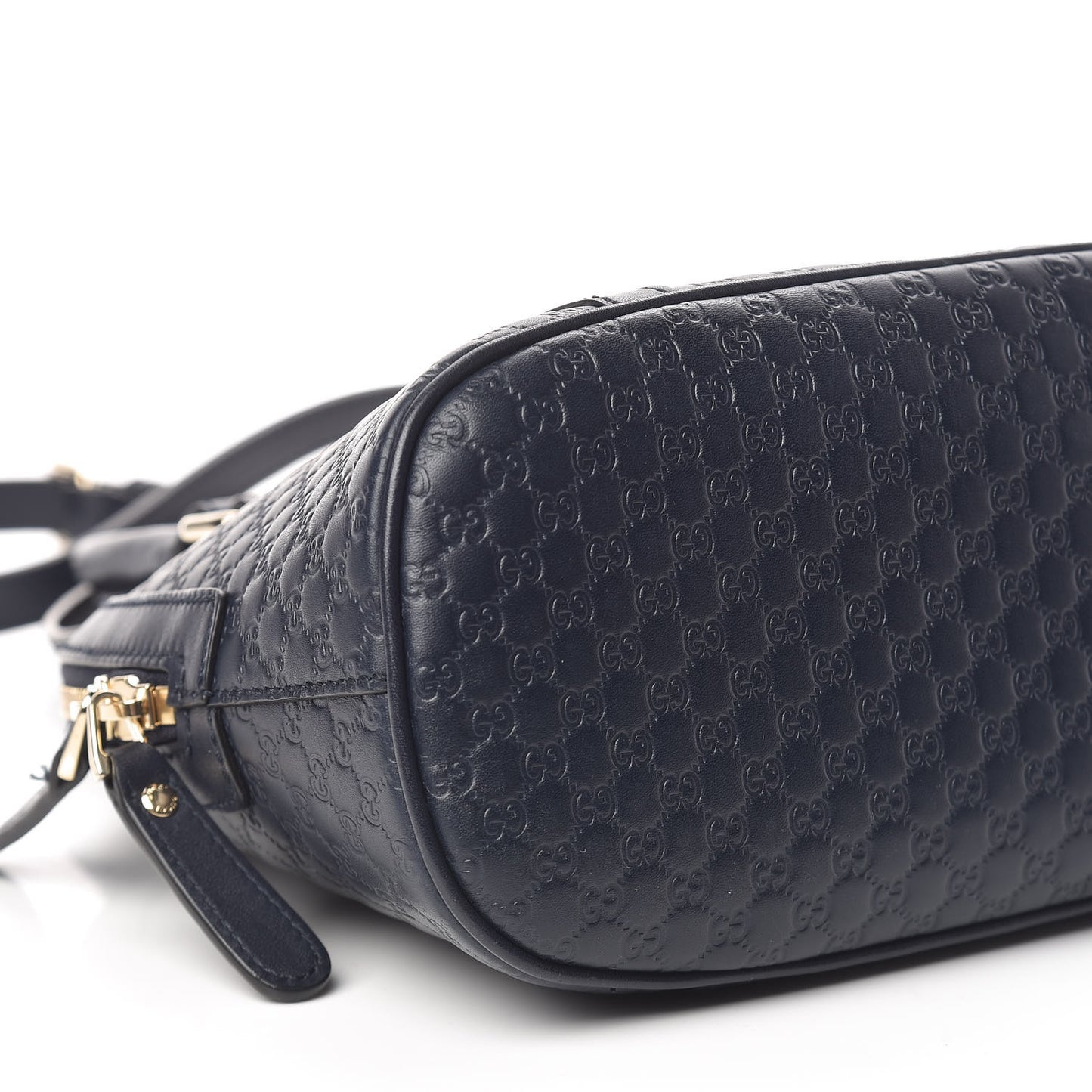 Soft Microguccissima Mini Dome Bag Blue