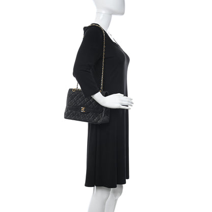 Chanel Lambskin Quilted Medium Double Flap Bag Black 2 of 12