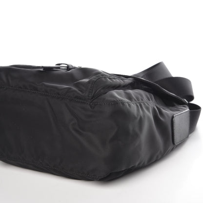 Prada Nylon Vela Saffiano Single Buckle Messenger Shoulder Bag Black 10 of 10
