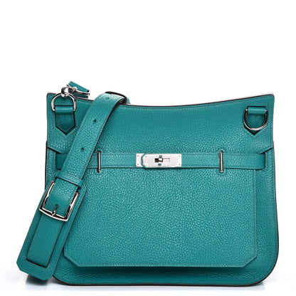 Hermes Taurillon Clemence Jypsiere 28 Bleu Paon 1 of 8