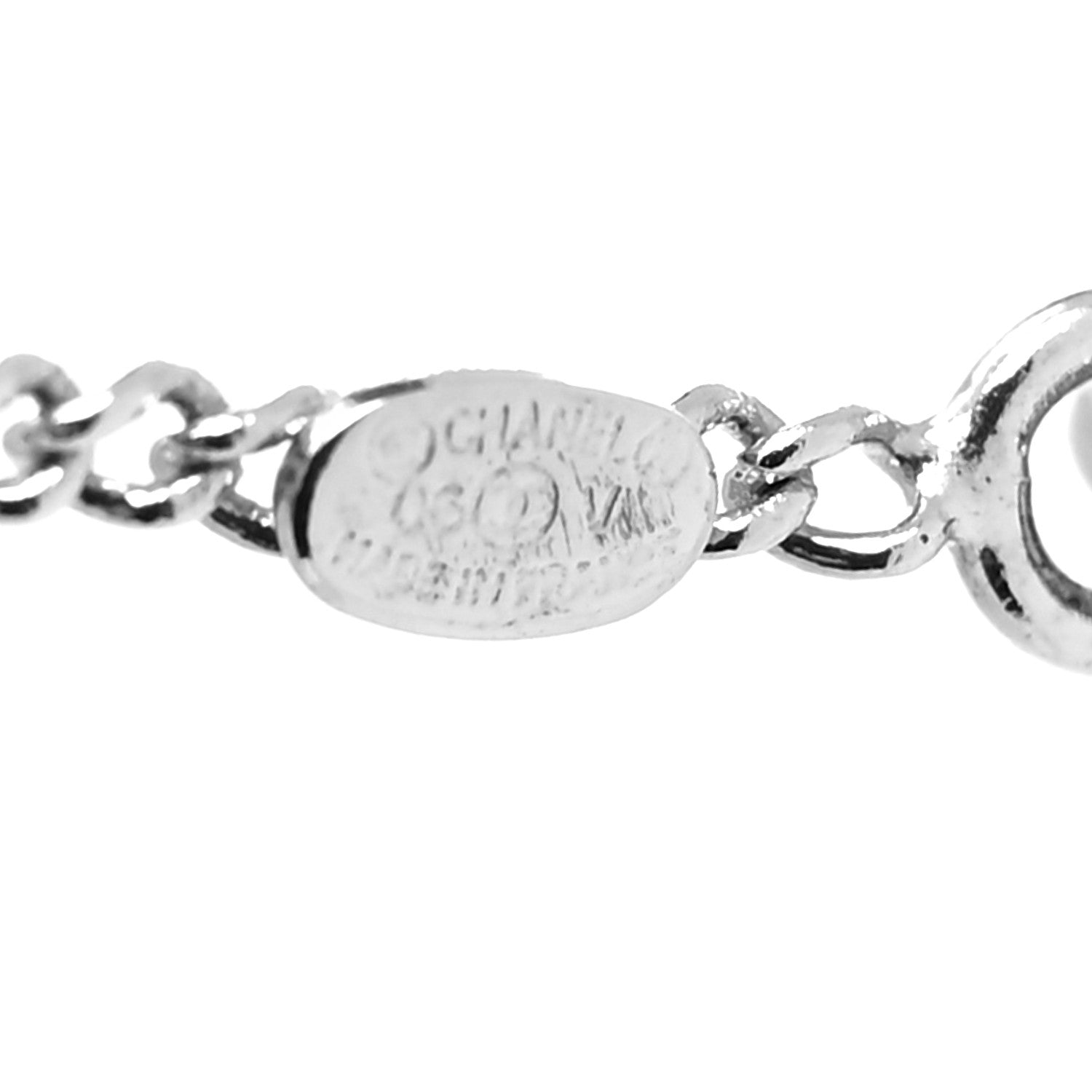 Chanel Enamel CC Pendant Necklace Black Silver 5 of 5