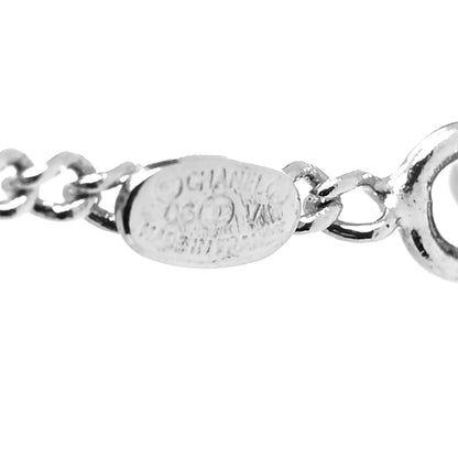 Chanel Enamel CC Pendant Necklace Black Silver 5 of 5