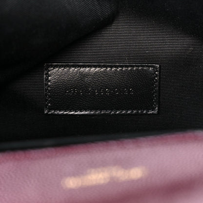 Saint Laurent Grain De Poudre Matelasse Chevron Monogram Envelope Clutch Rouge Legion 7 of 14