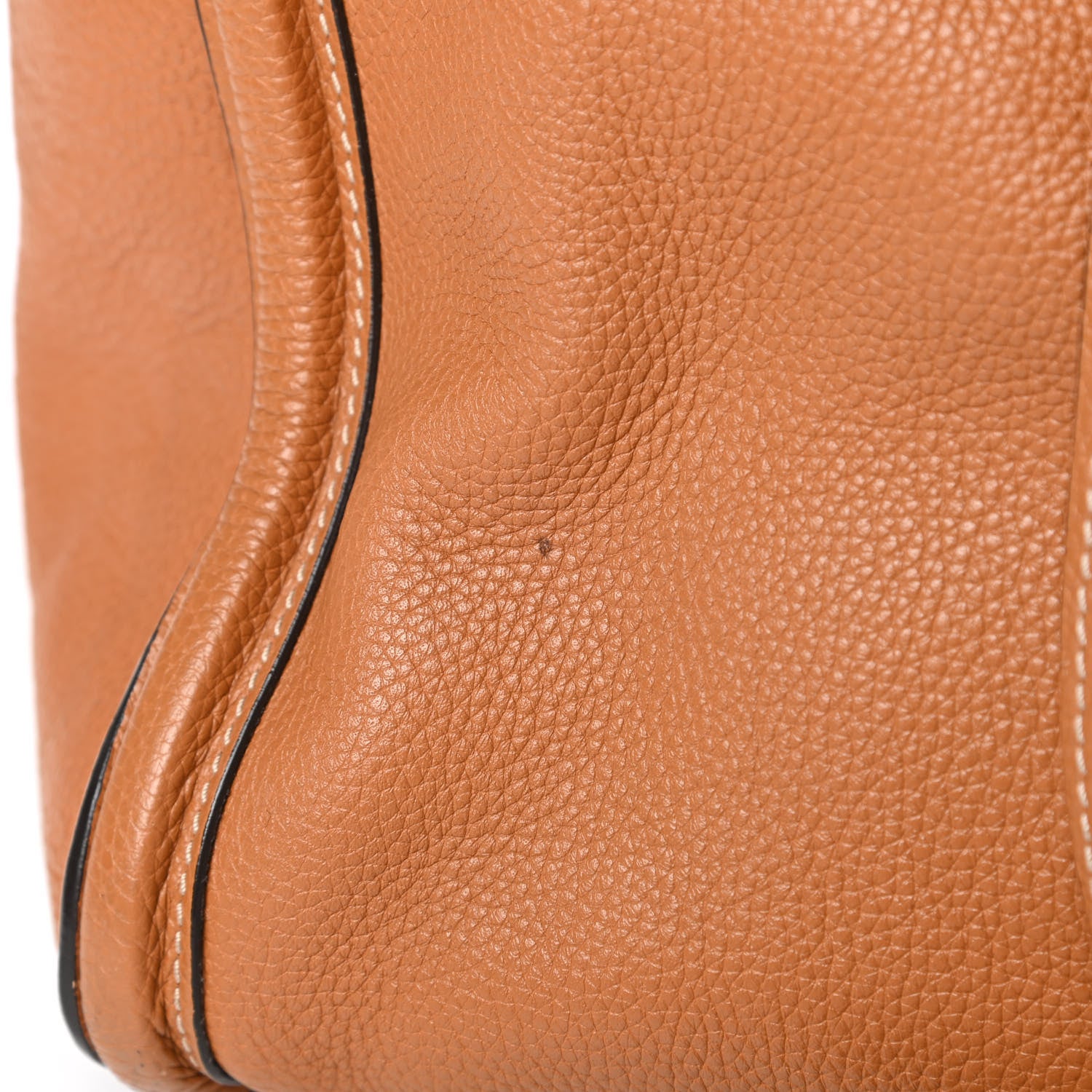 Alexander McQueen Pebbled Calfskin Large Skull Padlock Zip Around Tote Camel 16 of 17