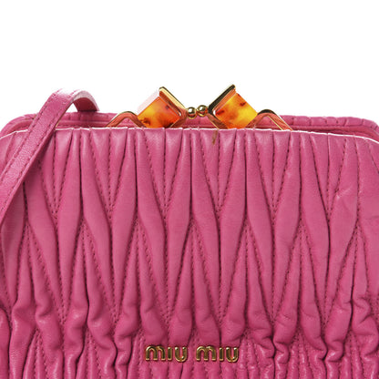 Miu Miu Matelasse Lux Mini Crossbody Tote Peonia 10 of 10