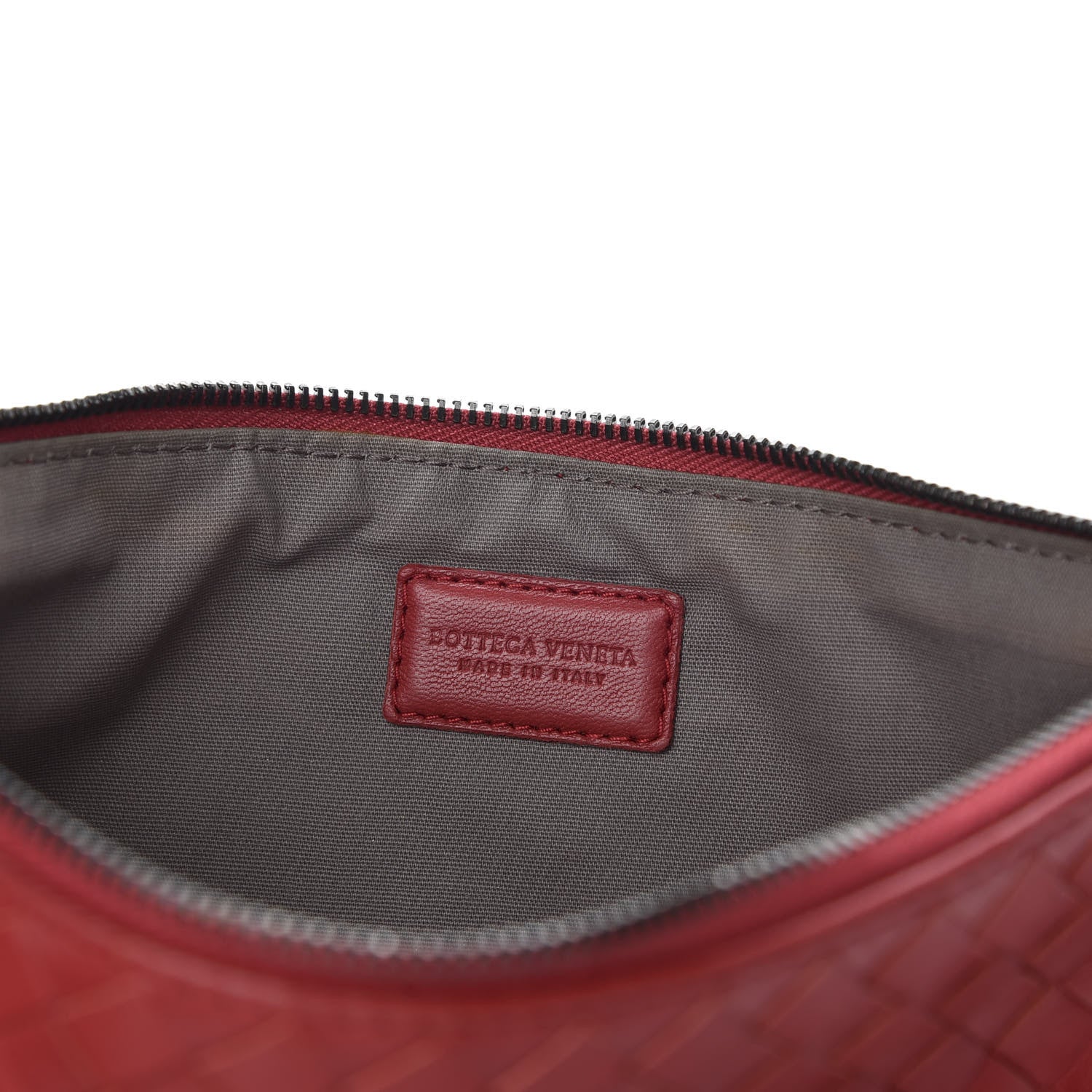 Bottega Veneta Nappa Intrecciato Flat Zip Pouch Red 6 of 8