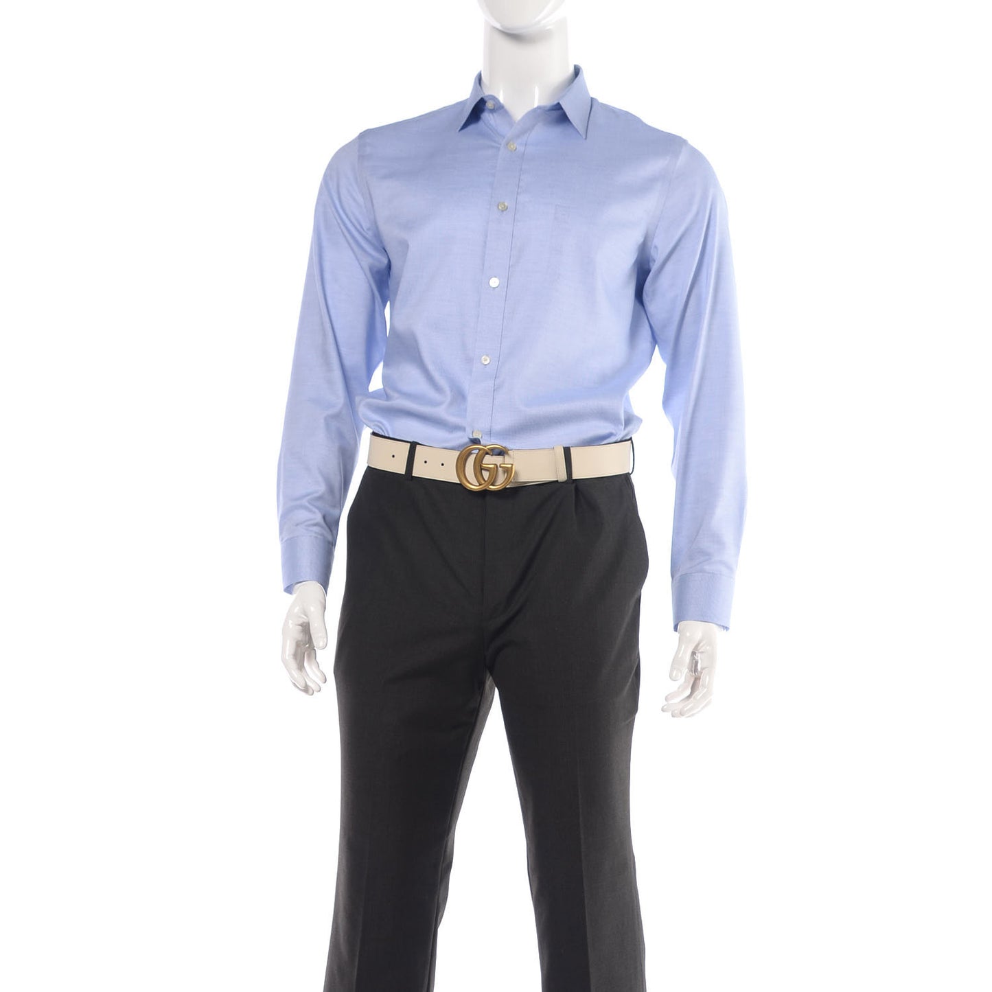 Calfskin Double G 40mm Belt 90 36 Mystic White