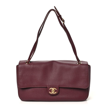 Chanel Grained Calfskin Small Souplissimo Maxi Flap Burgundy 2 of 21