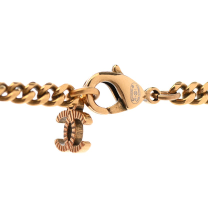 Chanel Crystal CC Pendant Necklace Gold 6 of 7