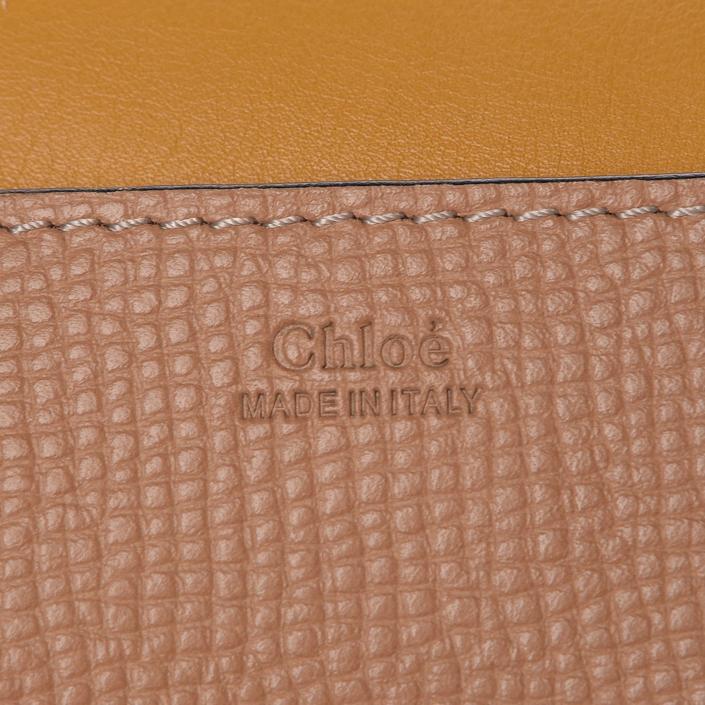 Grained Calfskin Lambskin Drew Shoulder Bag Wet Sand Sunflower