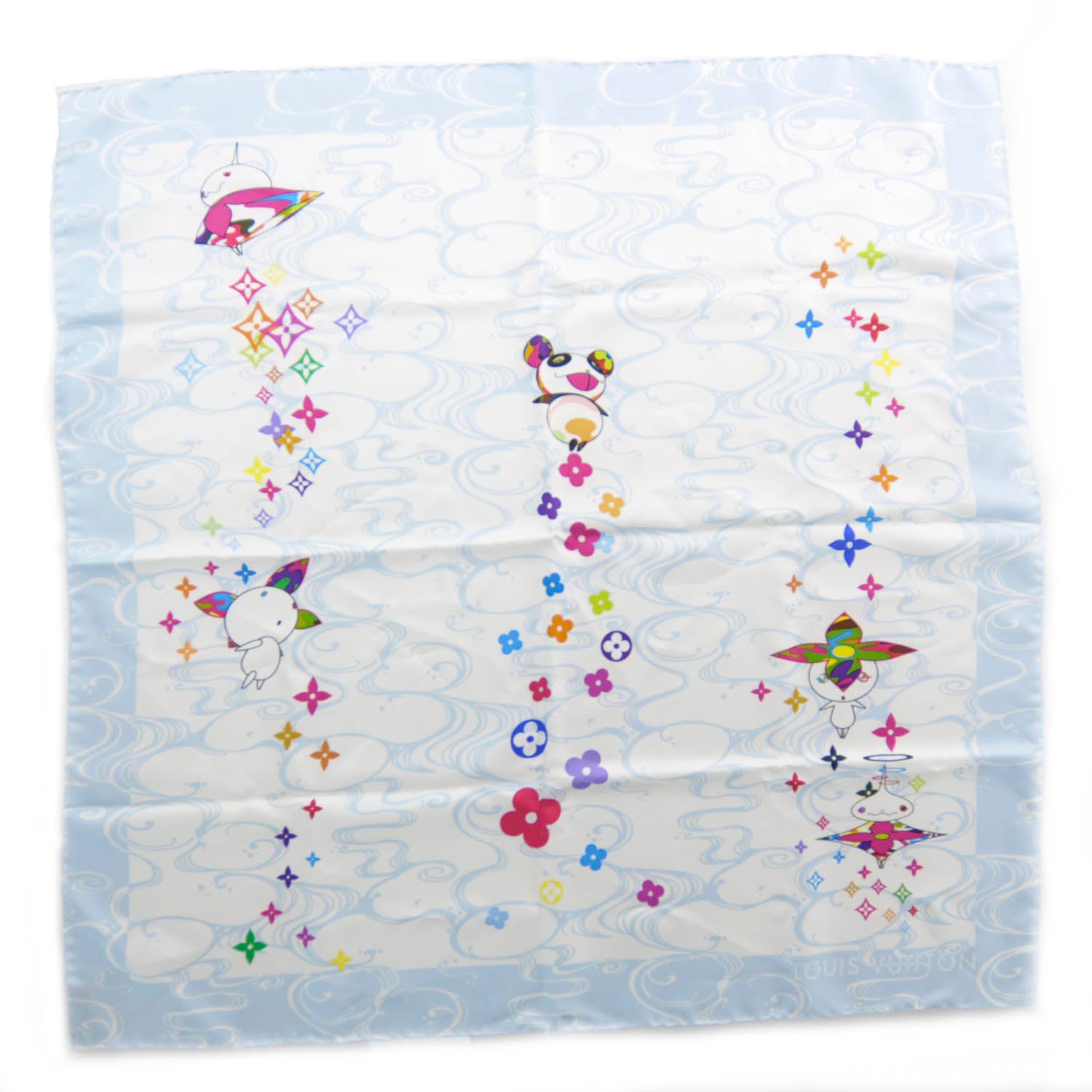 Louis Vuitton Murakami Mushroom Head Silk Scarf 2 of 5