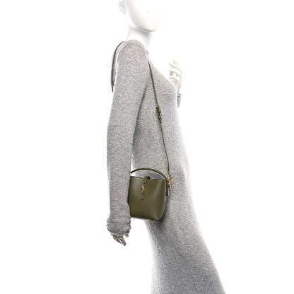Saint Laurent Shiny Calfskin Le 37 Mini Bucket Bag Strong Moss 2 of 9