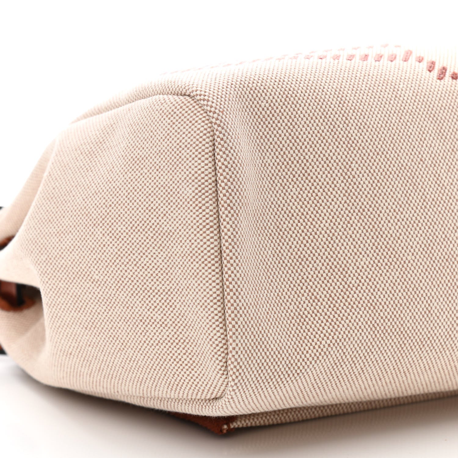 Hermes Vache Hunter Toile H Brides de Gala Herbag Zip Retourne 31 PM Cuivre Ecru Beige 10 of 12