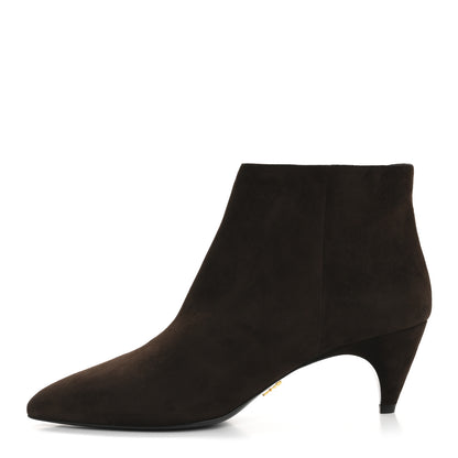 Prada Suede Ankle Boots 40 Brown 1 of 8