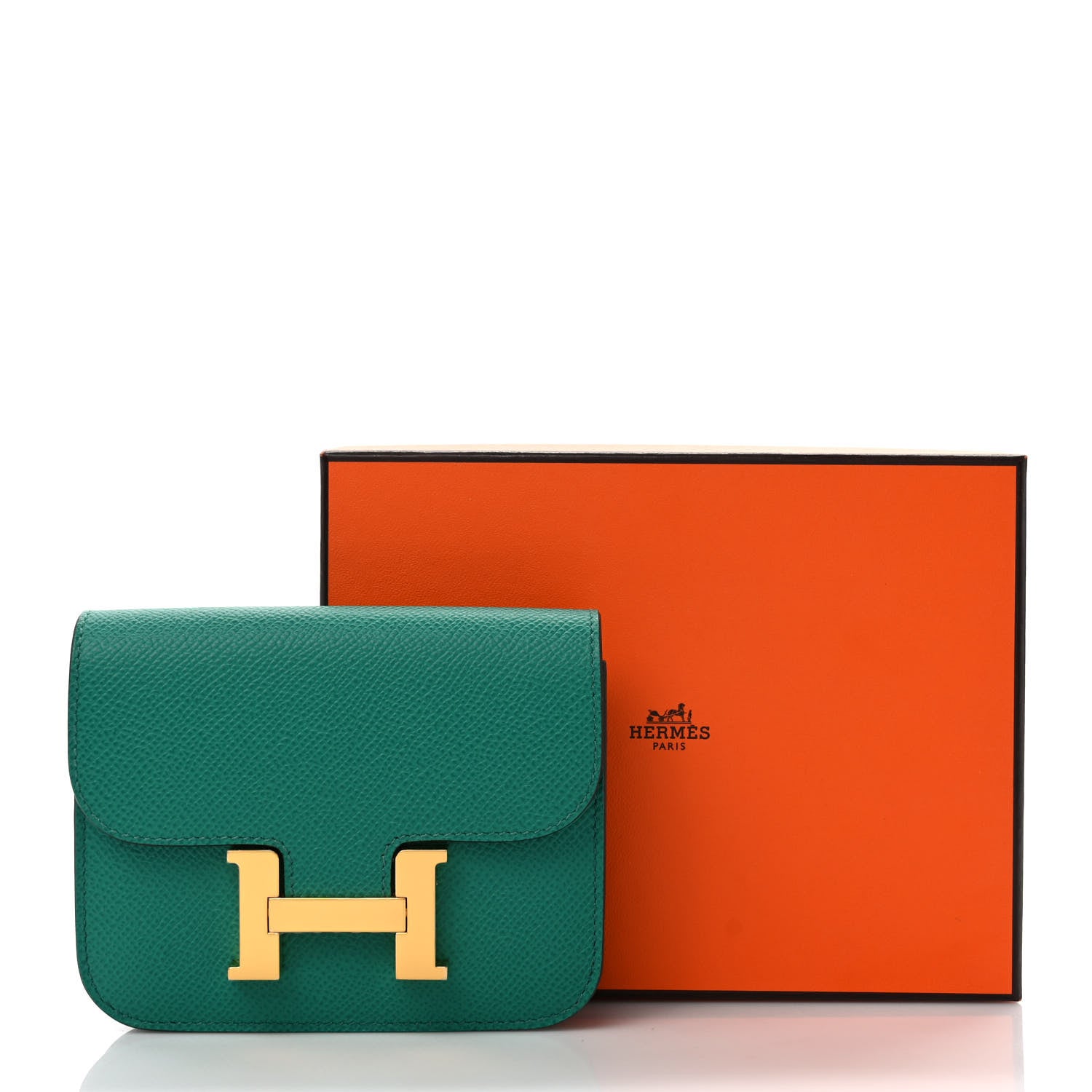 Hermes Epsom Constance Slim Wallet Vert Jade 8 of 8